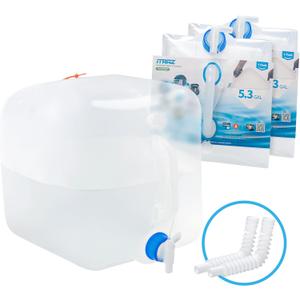 Collapsible Water Container with Spigot, 25.3 Gallon BPA Free Camping Water Storage Jug Carrier, for Outdoors Hiking Backpack RV Travel & Emergency, Portable Foldable Survival Water Canteen
