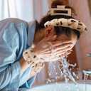 Chanaco Spa Headband, Makeup Headband with Wrist Bands, Hair Accessories for Washing Face and Teen Girl Gifts for Women (beige leopard)