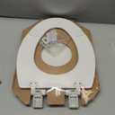 Mayfair Cassel Slow Close Toilet Seat, Easy Clean, Non Slip Premium Wood Seat, Easy Install, Made in USA, Elongated, White