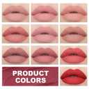 10 Pcs Matte Liquid Lipstick Set Colors Lip Gloss Kit with Long-Lasting and Waterproof Cute Lip Tint for Women and Lip Makeup Gift