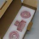 Vixdonos Pink Candlestick Holders Set of 3 Glass Candle Holders for Taper Candles,Pillar Candles and Tealight Candles