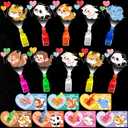 Valentines Day Gifts for Kids Classroom, 28 Pack Light Up Finger Lights Glow in The Dark Toys with Valentine's Themed Cards, Class Exchange Gifts Set, School Prizes Party Favor