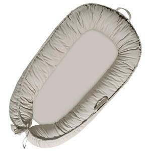 Baby Lounger for Newborn 0-24 Months, Infant Lounger Pillow with Soft Breathable Cotton Cover, Portable Baby Nest Floor Seat for Tummy, Co Sleeping and Travel, Newborn Essentials (Silver)