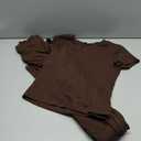 ANRABESS Lounge Sets for Women 2 Piece Foldover Yoga Flare Leggings Pants Crop Tops Casual Y2K Outfits Matching Tracksuit Set (Medium, Brown)