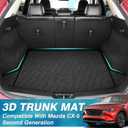 Mixsuper Cargo Liner for Mazda CX-5 2017-2025 2026, All Weather Trunk Mat for CX5 Accessories Anti-Slip Trunk Liner Rear Cargo Mat Black