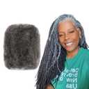 Afro Kinkys Bulk Human Hair 50g/Pack, 100% Afro Kinky-Curly Human Braiding Hair for Twist, Dreadlocks Extensions, Repair Locs, Kinky Curly Hair Bundles (Salt&Pepper, 12Inches)