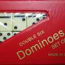 Dominoes Double Six Game Mini Set of 28 Travel Game Tile Size is 1 1/2 X 3/4 X 1/4 inches for Travel