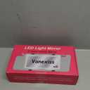 Car Sun Visor Vanity Makeup Mirror, 2 Pcs Rechargeable with 3 Light Modes & 60 LEDs - Dimmable Clip-on Rear View Sun-Shading Cosmetic Mirror, Universal for Car SUV Truck (Black)