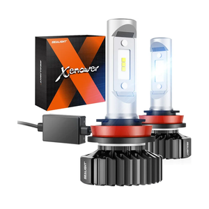 SEALIGHT H11/H8/H9/H16 LED Bulbs, 30,000LM 600% Super Brighter H11 Halogen Replacement Bulbs, 6000K Xenon White H11 H8 H9 Headlight Blubs, Plug and Play, Pack of 2