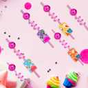 Pink Disco Ball Reusable Swirly Straw 12 pcs, Disco Bachelorette Decorations,Groovy Birthday Party Supplies, 70s 80s, Best for Your Party (pink)