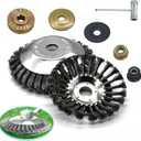 10 Inch Weed Wacker Attachments Heads,Steel Wire Rotary Brush Cutter Trimmer Head Weed Blade,Lightweight Gardening Lawnmower, Moss Grass Rust Removal.