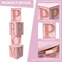Sotiff 4 Pcs Large Prom Column Standup Photo Booth 51inch 2026 Prom Decorations Pink Grad Night Party Decor for 2026 Graduation Decorations Supplies