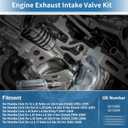16pcs Engine Intake and Exhaust Valve Kit with Valve Seals for Honda Civic Del Sol 1.6L 1.7L 1992-2005 SOHC D16Z6 D17A1 A2 A6