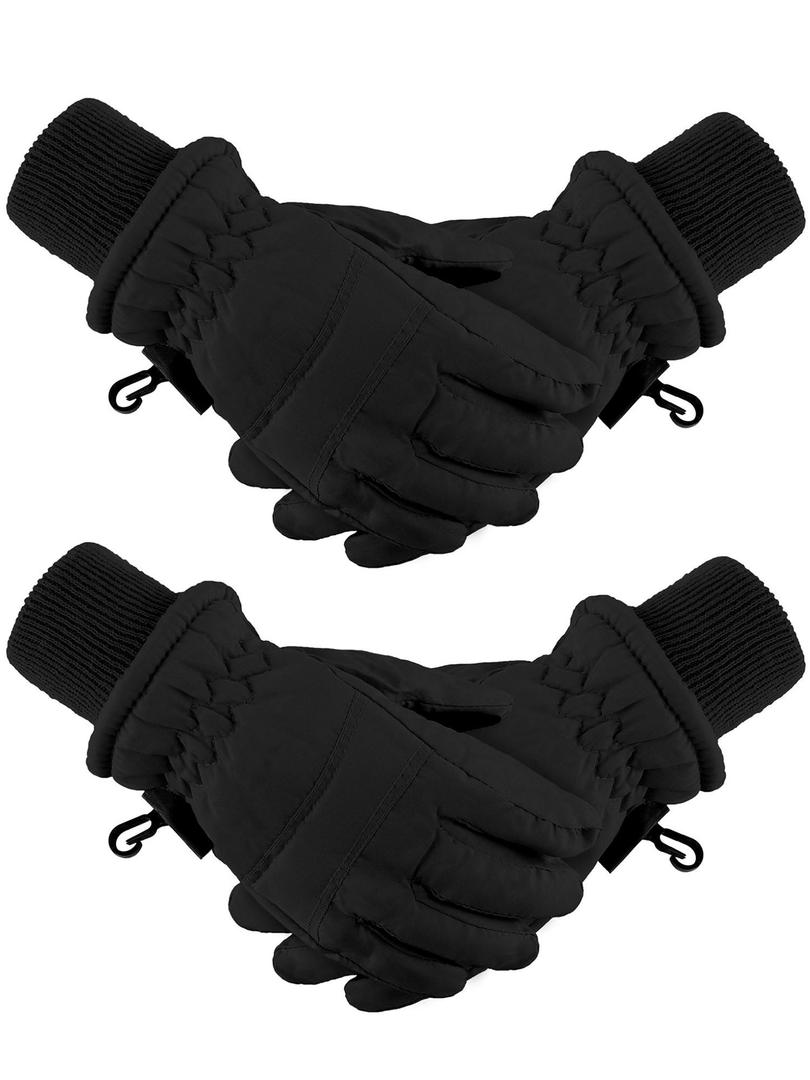 Boao Kids Winter Ski Gloves Waterproof Warm Snow Mittens Full Finger Gloves for Toddlers Infants, M