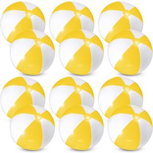 12 Pcs 16'' Beach Ball PVC Inflatable Ball Bulk Blow up Pool Balls for Swimming Pool Summer Hawaiian Tropical Theme Party Favors Decorations Favors Supplies