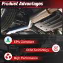 Flex Exhaust Pipe Catalytic Converter Compatible with Toyota Camry 2.2L 1997-2001 55537 (EPA Compliant)