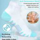 Heyoboy Womens Ankle Anti-blister Thick Cushioned Cotton Wicking Hiking Athletic Running Socks 5 Pairs