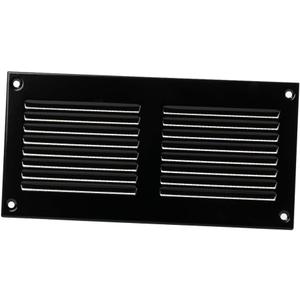EUROPLAST Black 6x2 Duct Opening Vent Cover with Screen Mesh - Metal Air Return Grille - HVAC Vent Register - Ceiling and Wall Vent Cover - Outside Dimensions: 7.87" w x 3.94" h