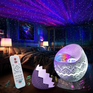 Rossetta Galaxy Projector, Star Projector LED Lights for Bedroom, Outdoor Lighting Projector, Starry Night Light with White Noise and Bluetooth Speaker, Gifts for Kids Adults Christmas, Birthdays (Dark Gray)