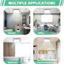Bathroom Ventilation Fan with Light,With light color controller,12W Square LED 3000K/4500K/6000K,141 CFM,0.7 Sones Quiet Bathroom Exhaust Fan,White(3-Colour LED)