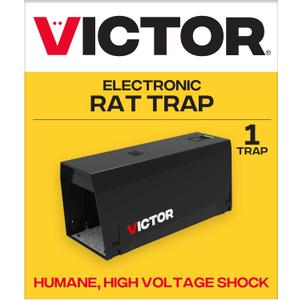 Victor Electronic Rat Trap 1-Pack, Indoor Humane Electric Rodent Killer