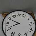 Rohioue 18 Inch Wall Clock, Modern Battery Operated Wall Clocks, Silent Non Ticking Large Analog Clock for Living Room, Office, Home, Bedroom, Kitchen, Bathroom(Black)