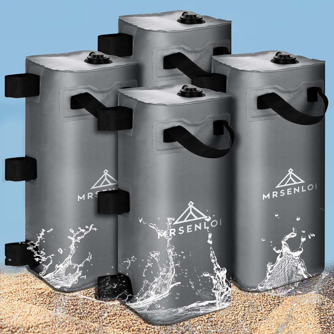 Canopy Water Weights Bag Set of 4, 220 LBS Gazebos Tent Water Weights Set, 4 Leg Weights for Gazebo, Pop-Up Canopy, Canopies, Tent(Grey 25L)