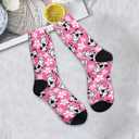 Funny Dress Socks For Men Women Crazy Novelty Casual Graphic Crew Socks Gifts (Pink)