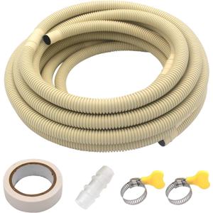 HANSUM Mini Split Drain Hose Air Conditioner Parts & Accessories Pipe Water Tube Pump Universal Line Set Cover for AC Drainage Hvac Extender Outside (25FT)