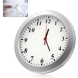 HKFUG 1080P HD Mini Camera Wall Clock Cameras with Motion Detection Indoor Security Hidden Cam Pet Camera for Home/Office, No WiFi