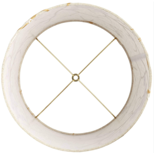 Flower Embroidery Large Drum Lamp Shade 12" Top x 14" Bottom x 11" Slant (Spider) Replacement with Harp and Finial - Springcrest