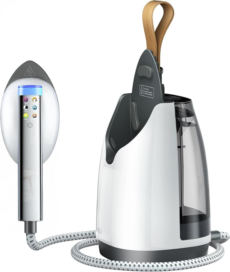 Sundu 2-in-1 Garment Steamer, 30s Heat-Up, 800mL, 6 Steam Settings, Auto Off, Handheld & Standing, Portable Wrinkle Remover for Clothes, White
