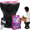 Yoni Steam Pot, Yoni Steam Kit, V Steam at Home Kit with 20 Bags Yoni Herbs, Yoni Seat for Women V Cleaning, Ph Balance, Postpartum Care and more (Black)