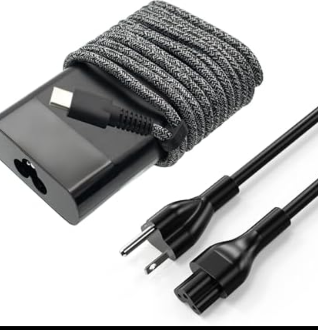 QIOUZW 2025 New Slim 65W USB C Laptop Charger Compatible with HP Spectre X360 Elitebook Omnibook Envy Chromebook Elite x2 Fast Charing Travel Type C AC Adapter Power Cord Supply