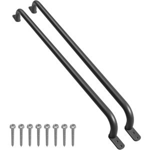 37'' Black Long Playground Ladder Handle (1 Pair) - Metal Long Grab Handle, Swing Set Grab Bars, Playset Kids Hand Grips, Hand Rail for Treehouse, Jungle Gym, Rock Climbing Wall