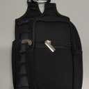 icolor Magnetic Gym Bag Water Bottle Carrier Holder with Phone Pockets & Shoulder Strap,Gym Magnetic Bag 5 Built-in Magnets Gym Accessories Organizer Sling Bottle Bag Pouch Sleeve (PureBlack)