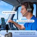 Bluetooth Headset with USB Dongle, Trucker Bluetooth Headset with AI Noise Cancelling Microphone & Mute Button, 50Hrs Single Ear Wireless Headphones for Truck Driver Phone Computer PC Office Work
