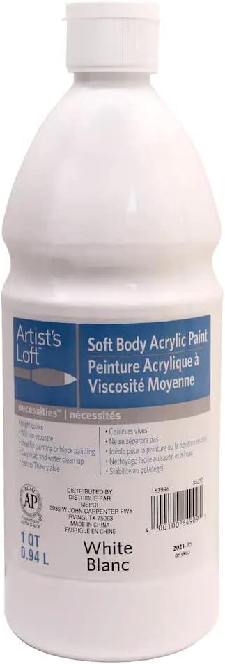 Artist's Loft Soft Body Acrylic Paint, 32 White (Pack 1)