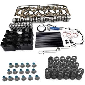 Truck Camshaft Kit Gen 3/4 with Pushrods,Gaskets,Lifters and Trays,Compatible with GM LS V8 Truck 1999-2013 4.8 5.3 6.0 6.2 LS1 LS2 LS6 LQ4 LQ9 Engines