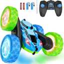 Hamdol RC Cars Toys for Kids Ages 6-12, 360 Spinning Double-Sided Remote Control Car with LED Lights, 4WD Rechargeable Toy for Boys Age 8-10, Perfect Birthday Holiday Valentines Easter Gift