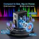 Karaoke Machine with Two Wireless Microphones, Powerful Portable Bluetooth Speaker for Adults & Kids, PA System with 2 Voice Mode, LED Lights, Supports BT/TWS/AUX/USB/TF for Party (Black)