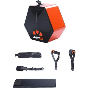 Portable Home Gym, Cable Fitness Machine, Resistance Adjustable Functional Trainer, Full Body Workouts, App & Bluetooth Connection, Fitness Anywhere, Orange
