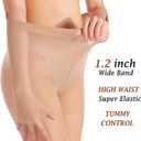 2 x ZIHUA 2 Pairs Sheer Tights for Women, 20 Denier Control Shaping Nylon Ladies Clear Pantyhose S-XL Black Nude (XXL)