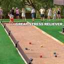 Bocce Ball Set Regulation Size and Weight for Professional Tournament, Backyard, Beach, Lawn Game with 8 Resin Bocci Balls, Pallino, Measuring Rope, Carrying Bag