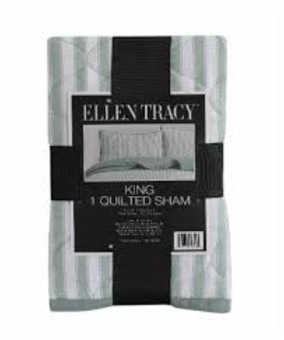 Ellen Tracy™ Stripe Single King Quilted Sham - Green