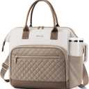LOVEVOOK Lunch Bag Women, Insulated Adult Lunch Box for Women Work, Wide Opening Leakproof Cooler Tote Bag for Office Campus Picnic Beach with Shoulder Strap, Loncheras Para Mujer with Cup Holder