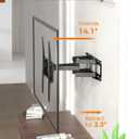 50 55 65 inch TV Wall Mount for 32-65 inch TVs, Full Motion Wall Mount TV Bracket with Articulating Dual Arms, Swivel Tilt Extension, Max VESA 400x400mm, Fits 12" 16" Wood Studs up to 77 lbs