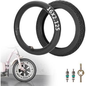 16 Inch 16 X 2.125 Bike Tires and Inner Tubes Fits for Electric Bicycle Bike Motorcycle and Most Kids Bikes Like RoyalBaby, Joystar, Dynacraf