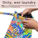 Swimsuit Bag Wet Bags for Travel Reusable Waterproof Dry Bags Diaper Bag Tropical Palm Wet Bag for Swimsuit Towels Beach Gym 10.2×12.6 Inches