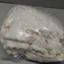 BEDELITE Fleece Throw Blanket for Couch - 300GSM Soft & Warm Fluffy Cream White Blanket, Decorative and Giftable Striped Blankets for Women, Men, 50"x60"